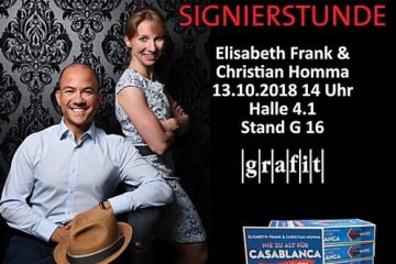 Signierstunde Frankfurter Buchmesse Nie zu alt für Casablanca Kreuzfahrtkrimi Homma und Frank